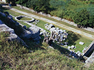 Top of Chultun Temple at Ake - ake mayan ruins,ake mayan temple,mayan temple pictures,mayan ruins photos